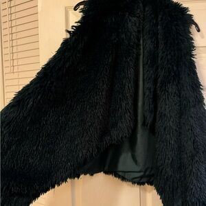 Dark Green Faux Fur Women's Vest